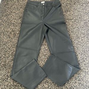 Dark green melina leather pants